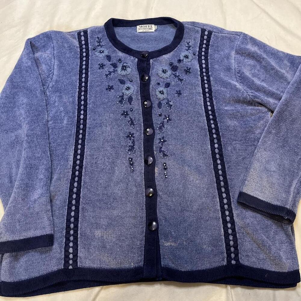 Y2K MOFFI EMBROIDERED CARDIGAN